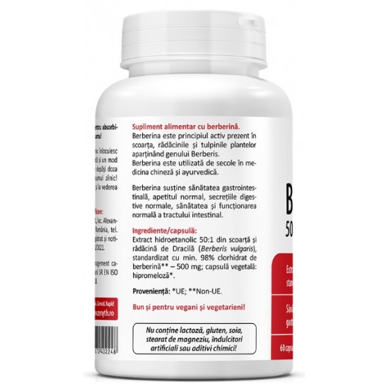 Berberine 500mg - 60 Capsule vegetale