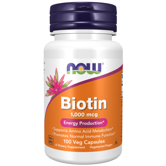 NOW Foods, Biotina (Vitamina H) 1000mcg - 100 Capsule