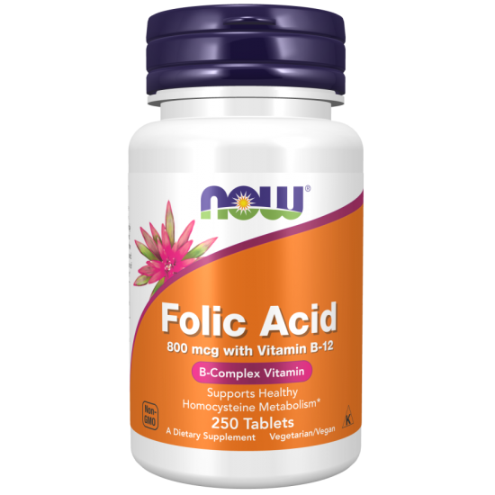 NOW Acid Folic  800mcg - 250 Tablete