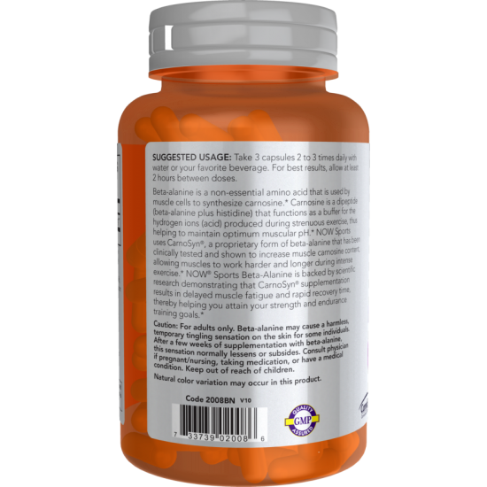 NOW Beta-Alanina 750mg - 120 Capsule