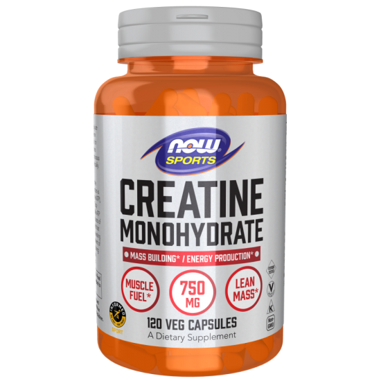 Creatina Monohidrata 750 mg, NOW Foods - 120 Capsule vegetale