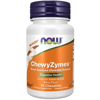 NOW Foods, ChewyZymes Enzime Digestive - 90 Tablete masticabile