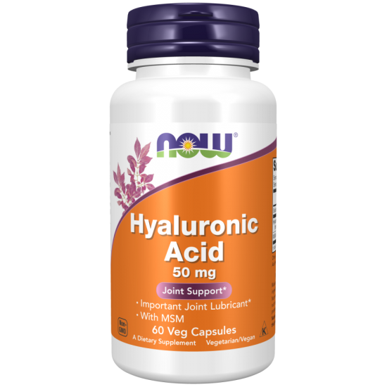 NOW Acid Hialuronic 50mg cu MSM- 60 Capsule vegetale