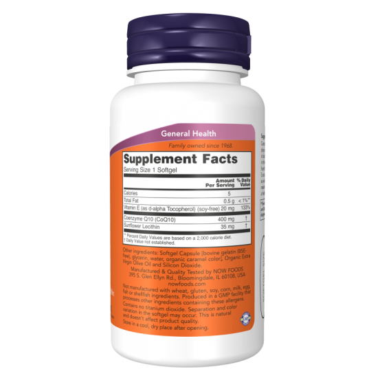 NOW Coenzima Q10 400mg - 30 Softgels