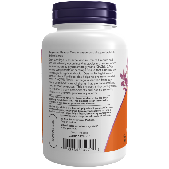 NOW Cartilagiu de Rechin 750mg - 100 Capsule